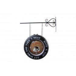 Dekoratif Coffee Temalı Gar Saati Pano Drink Temalı Vintage Dekoratif Coffee Temalı Gar Saati Pano Drink Temalı Vintage