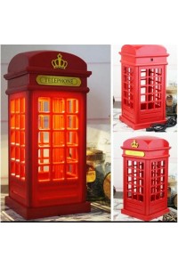 Dekoratif Dokunmatik Telefon Kulübeli Masa Lambası