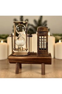 Dekoratif İngiliz Telefon Kulübesi Ve Kum Saati S-23