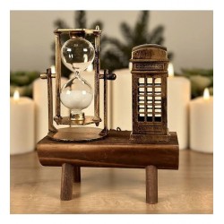 Dekoratif İngiliz Telefon Kulübesi Ve Kum Saati S-23 Dekoratif İngiliz Telefon Kulübesi Ve Kum Saati S-23