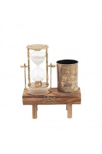 Dekoratif Kalemlikli Kum Saati Nostaljik Hediyelik S-15