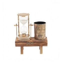 Dekoratif Kalemlikli Kum Saati Nostaljik Hediyelik S-15 Dekoratif Kalemlikli Kum Saati Nostaljik Hediyelik S-15