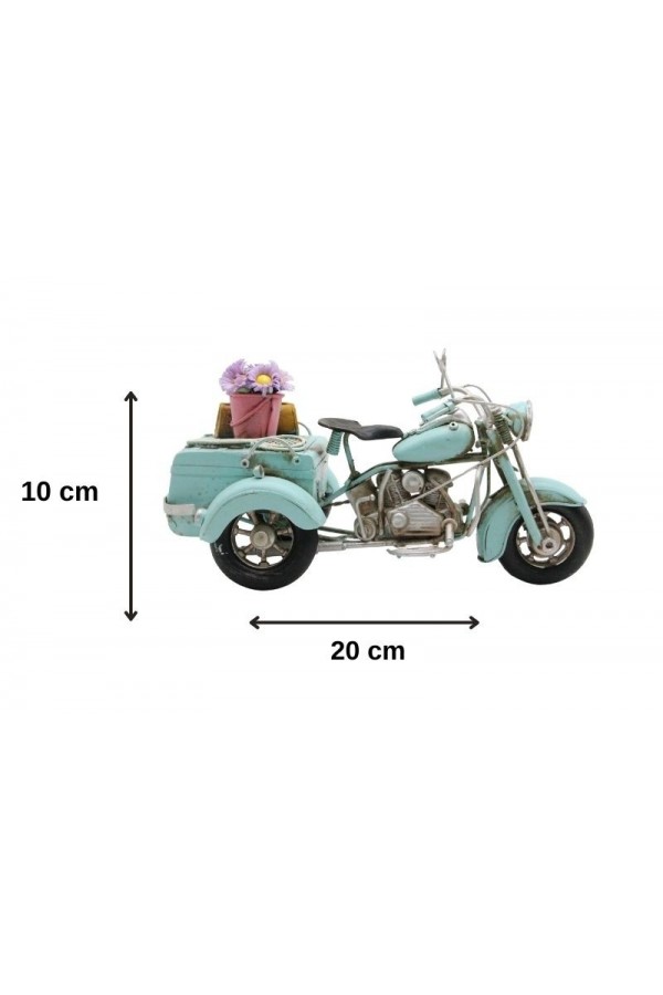 Dekoratif Metal 3 Tekerlekli Motorsiklet