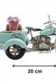 Dekoratif Metal 3 Tekerlekli Motorsiklet