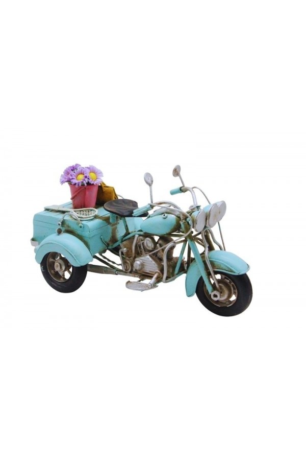 Dekoratif Metal 3 Tekerlekli Motorsiklet