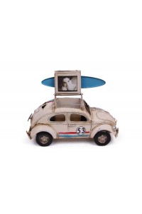 Dekoratif Metal Araba Çerçeveli Kalemlik Hediyelik