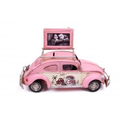 Dekoratif Metal Araba Çerçeveli Kumbaralı Biblo Dekoratif Metal Araba Çerçeveli Kumbaralı Biblo