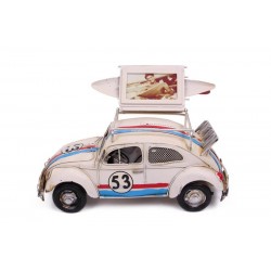 Dekoratif Metal Araba Çerçeveli ve Kumbaralı Hediyelik Dekoratif Metal Araba Çerçeveli ve Kumbaralı Hediyelik