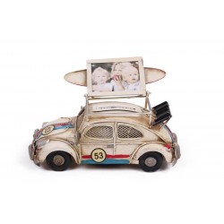 Dekoratif Metal Araba Çerçeveli ve Kumbaralı Hediyelik Dekoratif Metal Araba Çerçeveli ve Kumbaralı Hediyelik