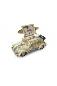 Dekoratif Metal Araba Çerçeveli ve Kumbaralı Vosvos Hediyelik