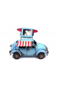 Dekoratif Metal Araba Çerçeveli ve Tenteli Vintage Hediyelik Dekoratif Metal Araba Çerçeveli ve Tenteli Vintage Hediyelik