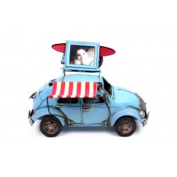 Dekoratif Metal Araba Çerçeveli ve Tenteli Vintage Hediyelik Dekoratif Metal Araba Çerçeveli ve Tenteli Vintage Hediyelik