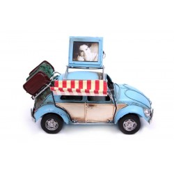 Dekoratif Metal Araba Çerçeveli ve Tenteli Vintage Hediyelik Dekoratif Metal Araba Çerçeveli ve Tenteli Vintage Hediyelik