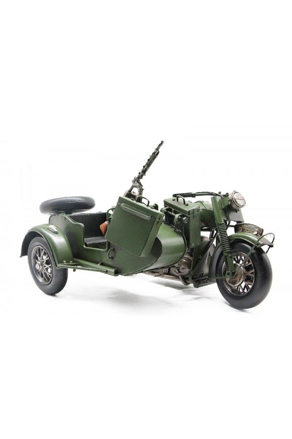 Dekoratif Metal Askeri Sepetli Motor