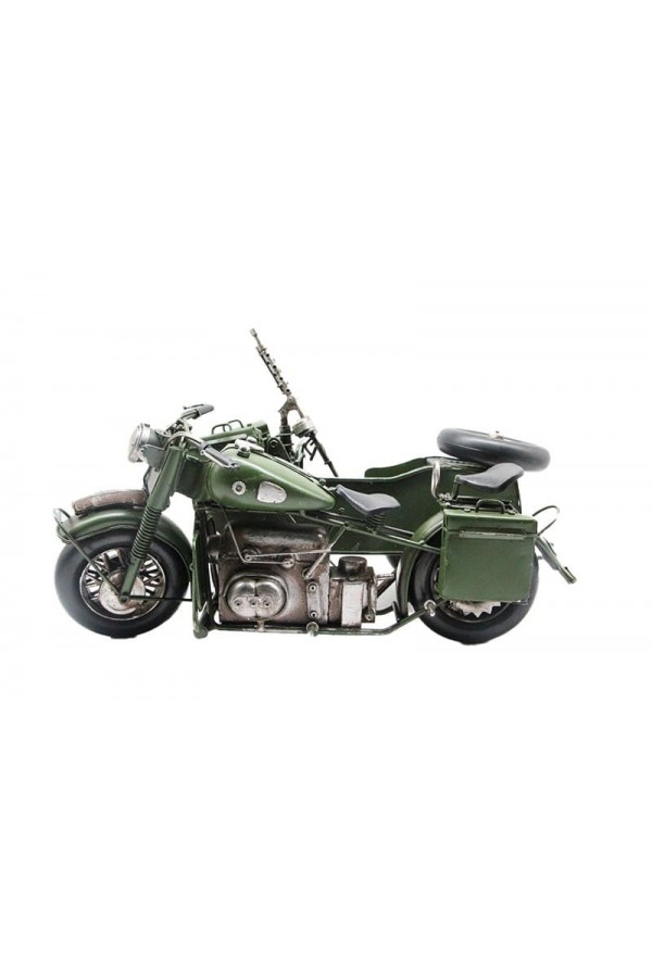 Dekoratif Metal Askeri Sepetli Motor