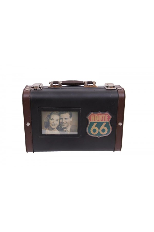 Dekoratif Metal Bavul Çerçeveli Vintage Hediyelik