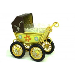 Dekoratif Metal Bebek Arabası Biblo Vintage Hediyelik Dekoratif Metal Bebek Arabası Biblo Vintage Hediyelik