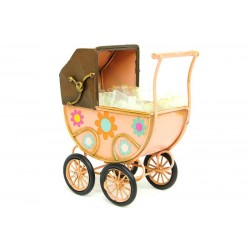 Dekoratif Metal Bebek Arabası Biblo Vintage Hediyelik Dekoratif Metal Bebek Arabası Biblo Vintage Hediyelik