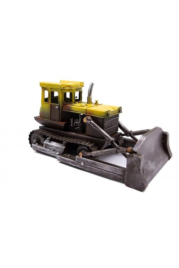 Dekoratif Metal Buldozer Biblo