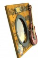 Dekoratif Metal Çerçeve Gitar Dekorlu Vintage Ev Ofis Hediyelik