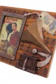 Dekoratif Metal Çerçeve Gramofon Dekorlu Vintage Hediyelik