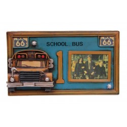 Dekoratif Metal Çerçeve Okul Otobüsü Dekorlu Hediyelik Dekoratif Metal Çerçeve Okul Otobüsü Dekorlu Hediyelik
