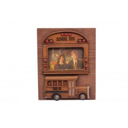 Dekoratif Metal Çerçeve Okul Otobüsü Dekorlu Hediyelik Dekoratif Metal Çerçeve Okul Otobüsü Dekorlu Hediyelik