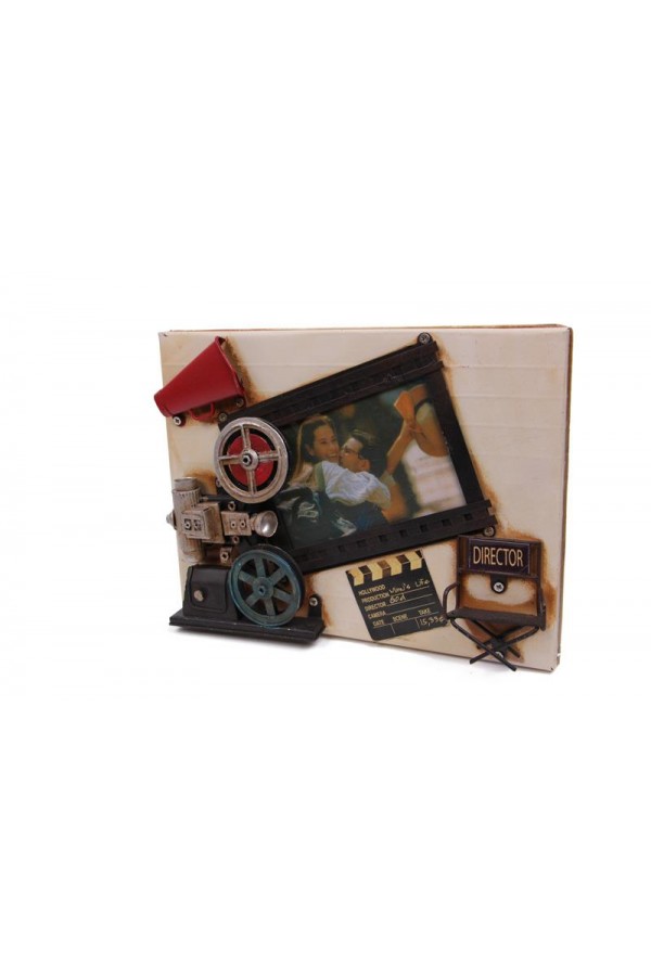 Dekoratif Metal Çerçeve Sinema Temalı Vintage Hediyelik