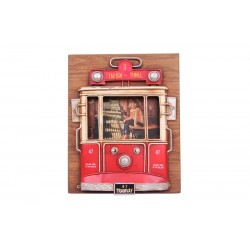 Dekoratif Metal Çerçeve Tramvay Dekorlu Vintage Ev Ofis Hediyelik Dekoratif Metal Çerçeve Tramvay Dekorlu Vintage Ev Ofis Hediyelik