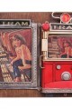 Dekoratif Metal Çerçeve Tramvay Dekorlu Vintage Hediyelik