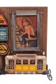 Dekoratif Metal Çerçeve Tramvay Dekorlu Vintage Hediyelik
