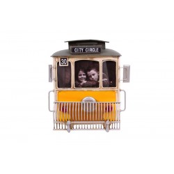 Dekoratif Metal Çerçeve Tramvay Temalı Vintage Hediyelik Dekoratif Metal Çerçeve Tramvay Temalı Vintage Hediyelik