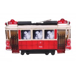 Dekoratif Metal Çerçeve Tramvay Temalı Vintage Hediyelik Dekoratif Metal Çerçeve Tramvay Temalı Vintage Hediyelik