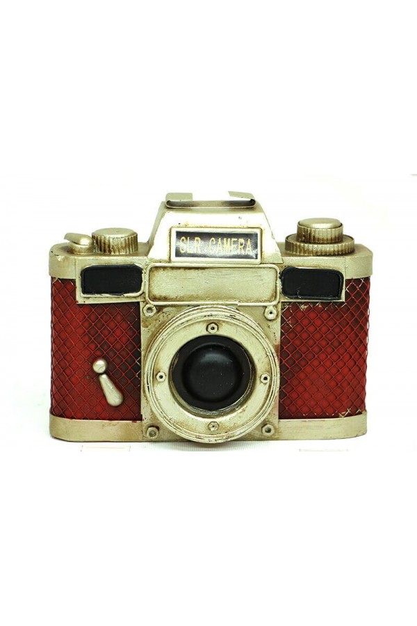 Dekoratif Metal Fotoğraf Makinesi Obje Biblo Vintage Hediyelik