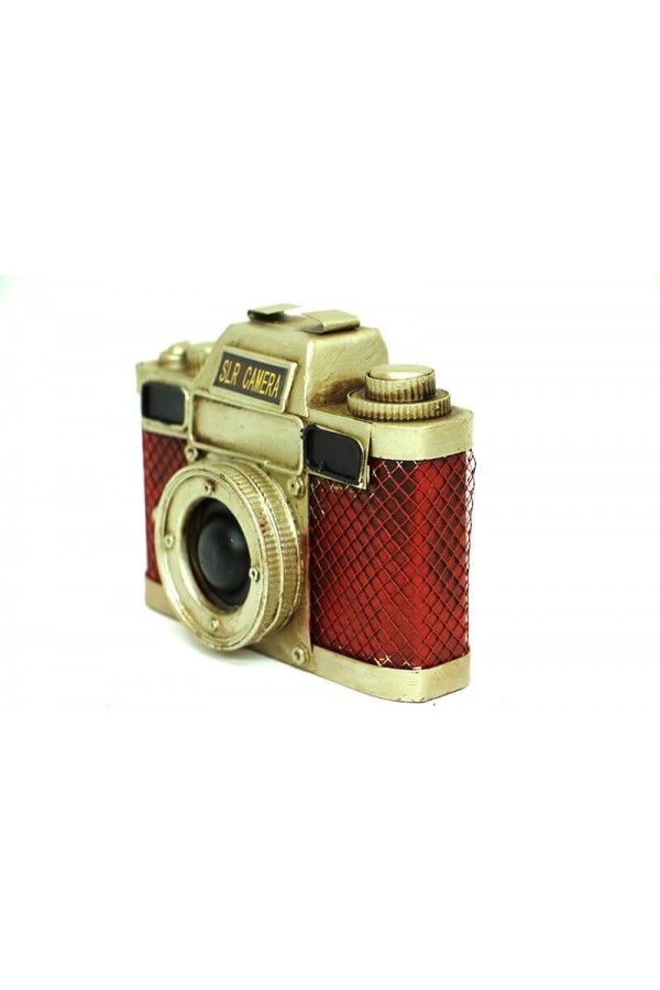 Dekoratif Metal Fotoğraf Makinesi Obje Biblo Vintage Hediyelik