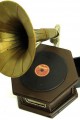Dekoratif Metal Gramofon Kutu Obje Vintage Hediyelik