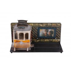 Dekoratif Metal Kalemlik Çerçeveli Tramvay Temalı Hediyelik Dekoratif Metal Kalemlik Çerçeveli Tramvay Temalı Hediyelik