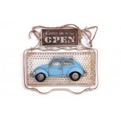 Dekoratif Metal Kapı Yazısı Araba Dekorlu Vintage Hediyelik Dekoratif Metal Kapı Yazısı Araba Dekorlu Vintage Hediyelik