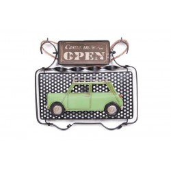 Dekoratif Metal Kapı Yazısı Araba Dekorlu Vintage Hediyelik Dekoratif Metal Kapı Yazısı Araba Dekorlu Vintage Hediyelik