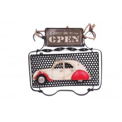 Dekoratif Metal Kapı Yazısı Araba Dekorlu Vintage Hediyelik Dekoratif Metal Kapı Yazısı Araba Dekorlu Vintage Hediyelik