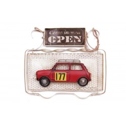 Dekoratif Metal Kapı Yazısı Araba Dekorlu Vintage Hediyelik Dekoratif Metal Kapı Yazısı Araba Dekorlu Vintage Hediyelik