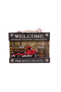 Dekoratif Metal Kapı Yazısı İtfaiye Aracı Dekorlu Hediyelik