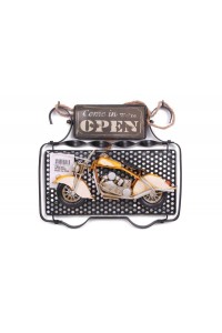 Dekoratif Metal Kapı Yazısı Motosiklet Dekorlu Vintage Hediyelik