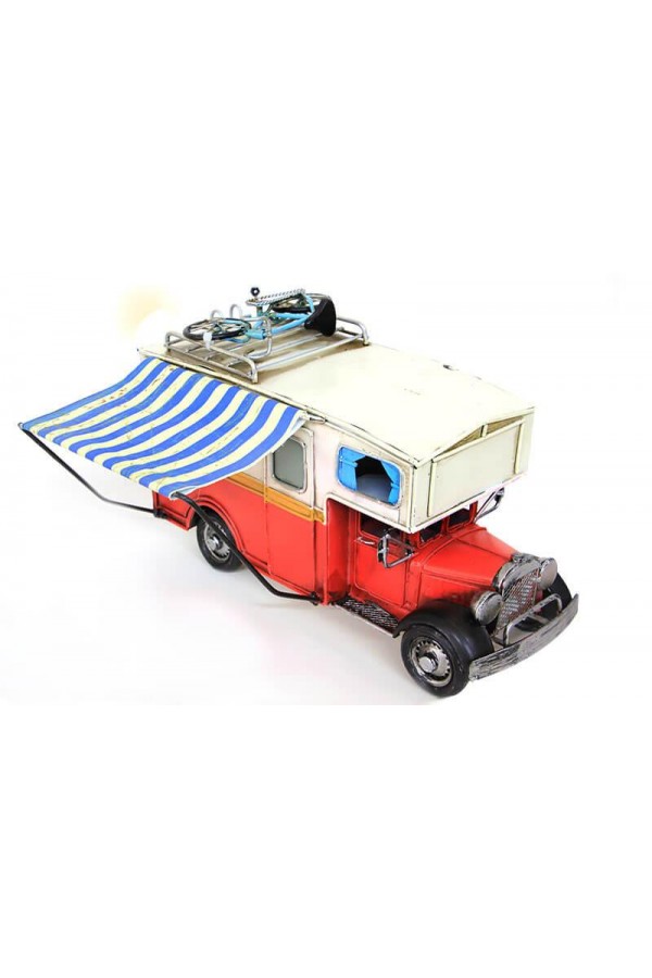 Dekoratif Metal Karavan Tenteli Vintage Biblo Ev Ofis Hediyelik