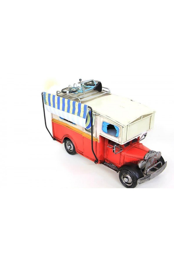 Dekoratif Metal Karavan Tenteli Vintage Biblo Ev Ofis Hediyelik