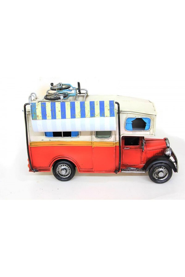 Dekoratif Metal Karavan Tenteli Vintage Biblo Ev Ofis Hediyelik