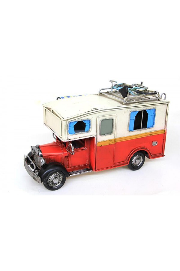 Dekoratif Metal Karavan Tenteli Vintage Biblo Ev Ofis Hediyelik