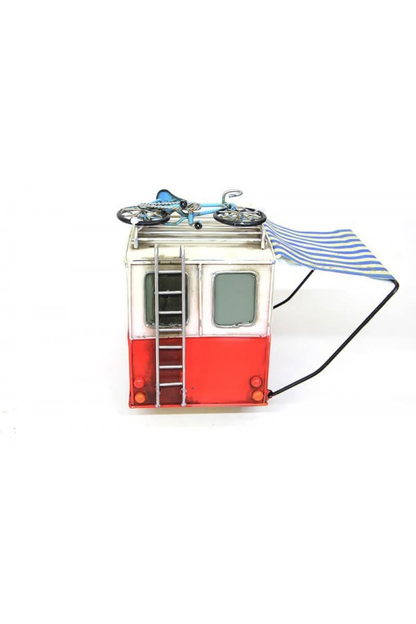 Dekoratif Metal Karavan Tenteli Vintage Biblo Ev Ofis Hediyelik