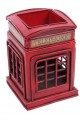Dekoratif Metal Londra Telefon Kulübesi Kalemlik Vintage Hediyelik