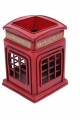 Dekoratif Metal Londra Telefon Kulübesi Kalemlik Vintage Hediyelik